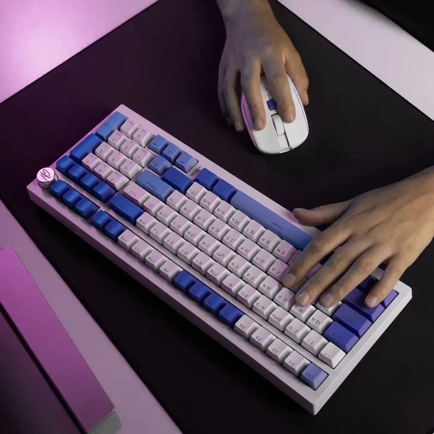 Беспроводная механическая клавиатура Proove Gaming Slicker Special Edition White Purple, Huano Kobe, RGB, (2.4G/Bluetooth/USB) - изображение 7