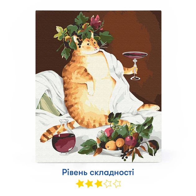 Картина по номерам ORNER x InnaRuda «Кот-гедонист» - Фото 3 Картина по номерам ORNER x InnaRuda «Кот-гедонист» - изображение 3