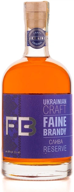 Бренді плодовий Faine Brandy Reserve Слива 0.5 л 40% у подарунковій упаковці (4820269299313) - Фото 2 Бренді плодовий Faine Brandy Reserve Слива 0.5 л 40% у подарунковій упаковці (4820269299313) - зображення 2