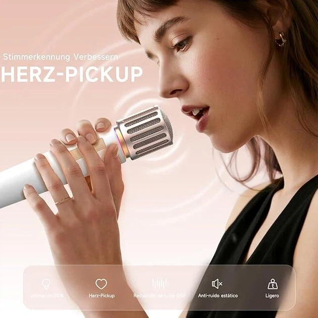 Беспроводная микрофонная система с двумя микрофонами, Plug and Play, до 40 часов работы, белый (VHF/UHF) - Б/У - изображение 4