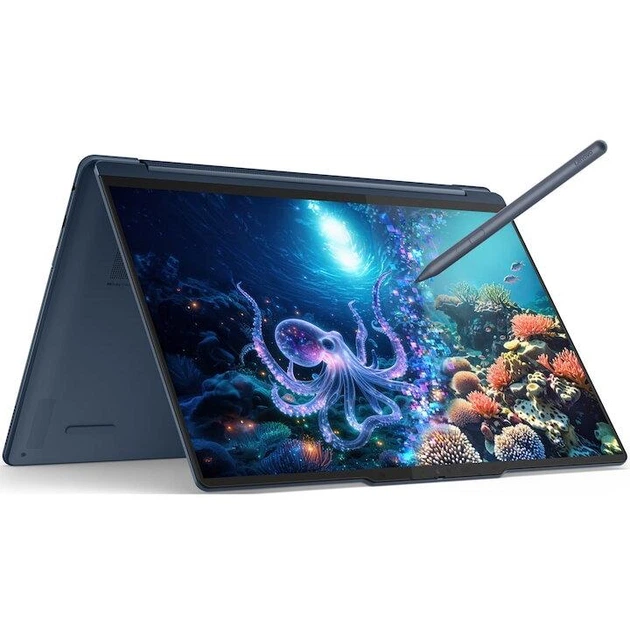 Ноутбук Lenovo Yoga 9 2-в-1 14ILL10 (83LC006CRM), Intel Core Ultra 7 258V / 14" / Touch / OLED / 120 Гц / RAM 32 ГБ LPDDR5x / SSD 1 ТБ / Intel Arc Graphics 140V / Windows 11 Pro / Синій - изображение 2