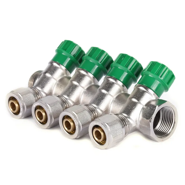 Коллектор вентильный с фитингом Koer KR.1123-4 3/4”x4 ways (KR2831) - Фото 1 Коллектор вентильный с фитингом Koer KR.1123-4 3/4”x4 ways (KR2831) - зображення 1