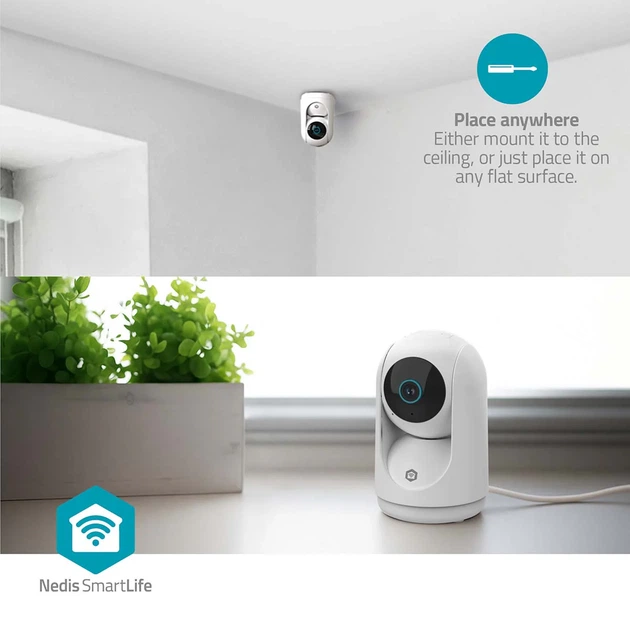 Kamera IP Nedis SmartLife Indoor Camera 3MP White (WIFICI23CWT) - Zdjęcie 13 Kamera IP Nedis SmartLife Indoor Camera 3MP White (WIFICI23CWT) - obraz 13