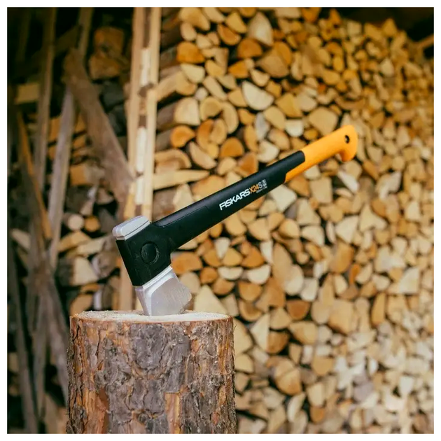 Топор колун Fiskars X24 S для раскалывания древесины длина 60 см сталь черный CС-0016 - изображение 8