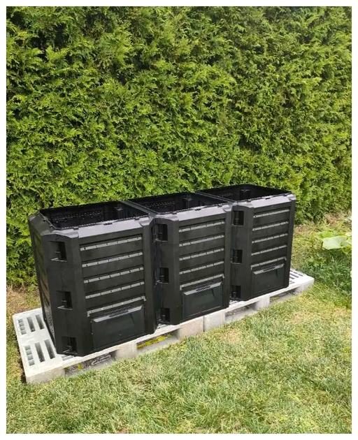 Компостер 1200 л модульный для сада полипропилен черный Prosperplast CS-0186 - изображение 6