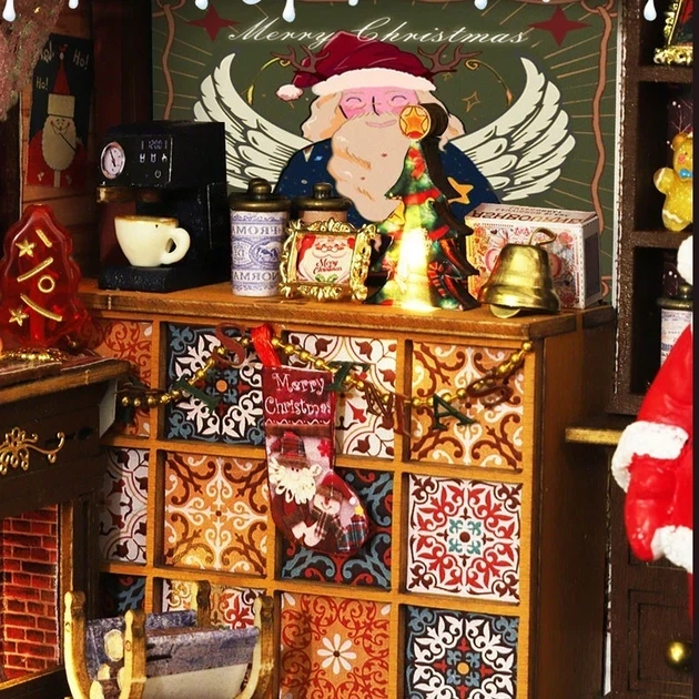 DIY конструктор румбокс Christmas Wonderland — мініатюрний різдвяний магазин із підсвіткою - Фото 6 DIY конструктор румбокс Christmas Wonderland — мініатюрний різдвяний магазин із підсвіткою - зображення 6