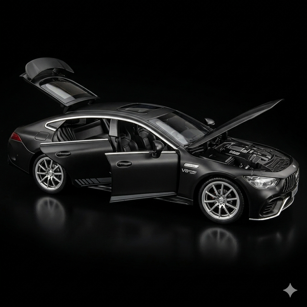 Колекційна машинка Mercedes-AMG GT 63 S Колекційна модель 1:32 Чорний - Фото 2 Колекційна машинка Mercedes-AMG GT 63 S Колекційна модель 1:32 Чорний - изображение 2
