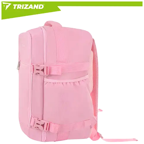 Туристичний рюкзак 20 л 40х25х20 см 2 в 1 для ручної поклажі рожевий Trizand HE1103 - Фото 5 Туристичний рюкзак 20 л 40х25х20 см 2 в 1 для ручної поклажі рожевий Trizand HE1103 - зображення 5