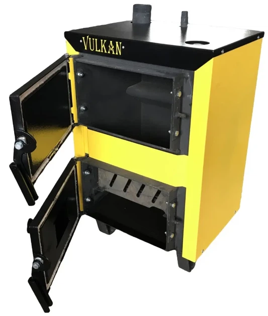 Твердопаливний котел Vulkan Classic 18 кВт із жаростійкої сталі 4 мм з чавунними колосниками - зображення 5