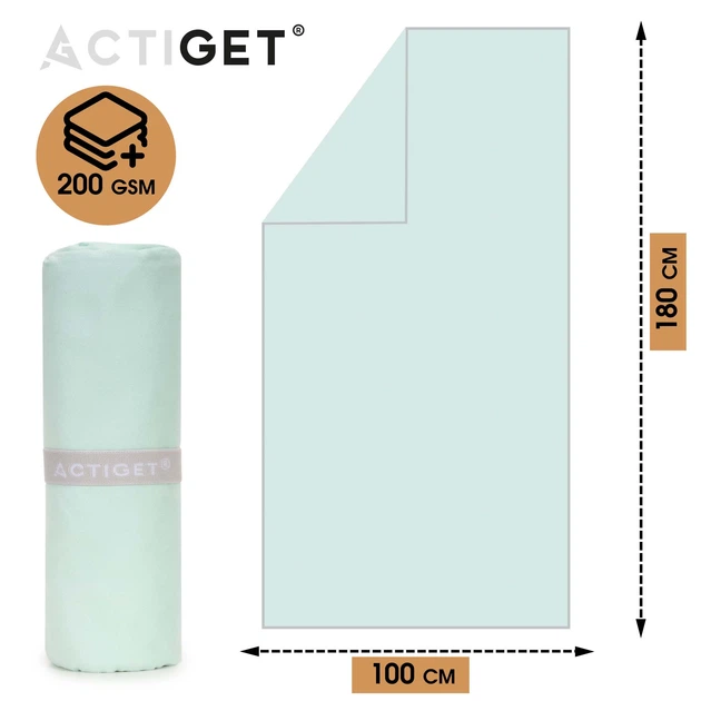 Полотенце спортивное Actiget 180 x 100 см из микрофибры ACT0199 Mint - изображение 8