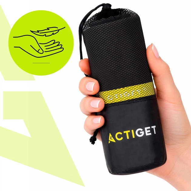 Полотенце спортивное Actiget 180 x 100 см из микрофибры ACT0189 Black - изображение 9