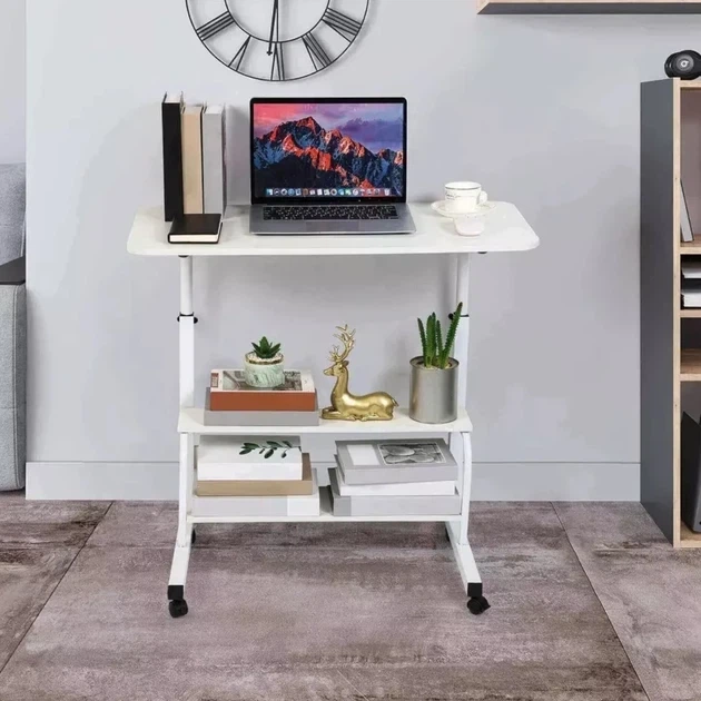 Комп'ютерний стіл на коліщатках з регулюванням висоти Laptop Table 60 х 40 - изображение 4