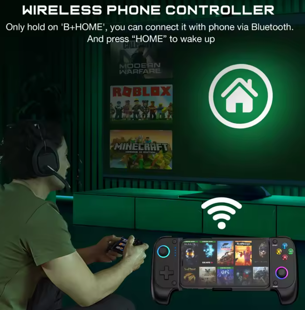 Геймпад для телефона MC100 Mobile Game Stretch Controller - беспроводной контроллер с RGB подсветкой для Android и iOS - Б/У - Фото 5 Геймпад для телефона MC100 Mobile Game Stretch Controller - беспроводной контроллер с RGB подсветкой для Android и iOS - Б/У - изображение 5