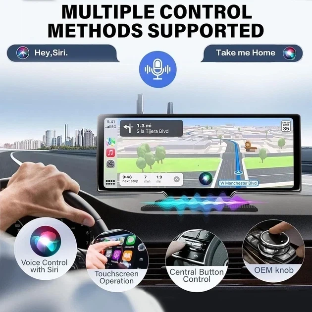 Бездротовий адаптер CarPlay та Android Auto 2-в-1 ZOUHOE CA6, чорний | Адаптер для бездротового Карплей та Андроїд Авто - Б/В - зображення 5