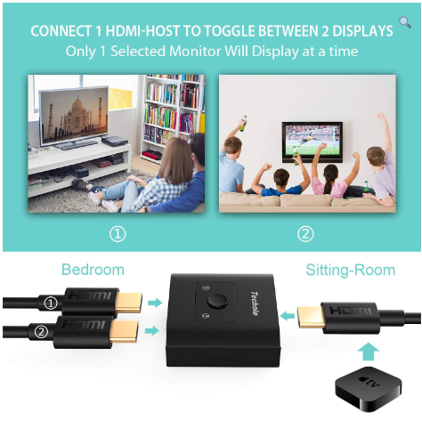Двунаправленный HDMI переключатель Techole HS305 4K Ultra HD, коммутатор 2 в 1 для телевизора, ПК и консолей - Б/У - Фото 6 Двунаправленный HDMI переключатель Techole HS305 4K Ultra HD, коммутатор 2 в 1 для телевизора, ПК и консолей - Б/У - изображение 6