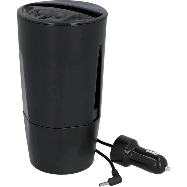 Автомобильный держатель-стакан с беспроводной зарядкой Cartrend Wireless Lade-Cup 10691, быстрая зарядка USB и Type-C - Б/У - изображение 4