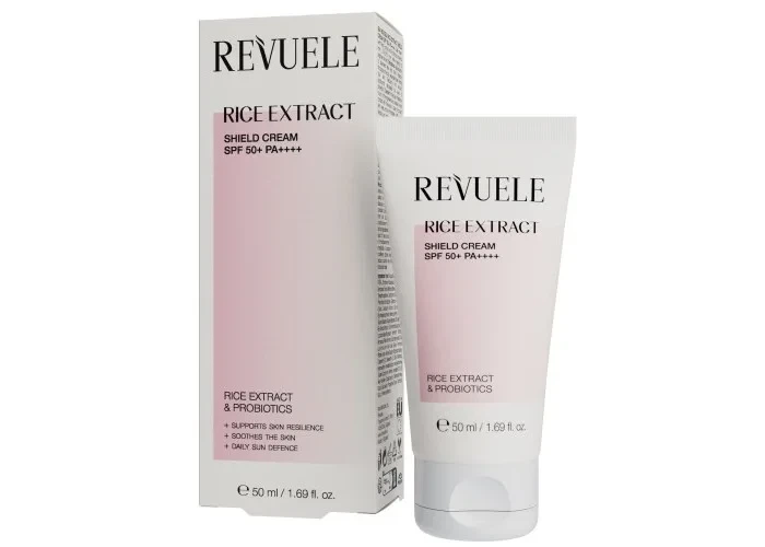 Крем для обличчя сонцезахисний з екстрактом рису Revuele SPF 50 PA++++ 50 мл - Фото 1 Крем для обличчя сонцезахисний з екстрактом рису Revuele SPF 50 PA++++ 50 мл - зображення 1