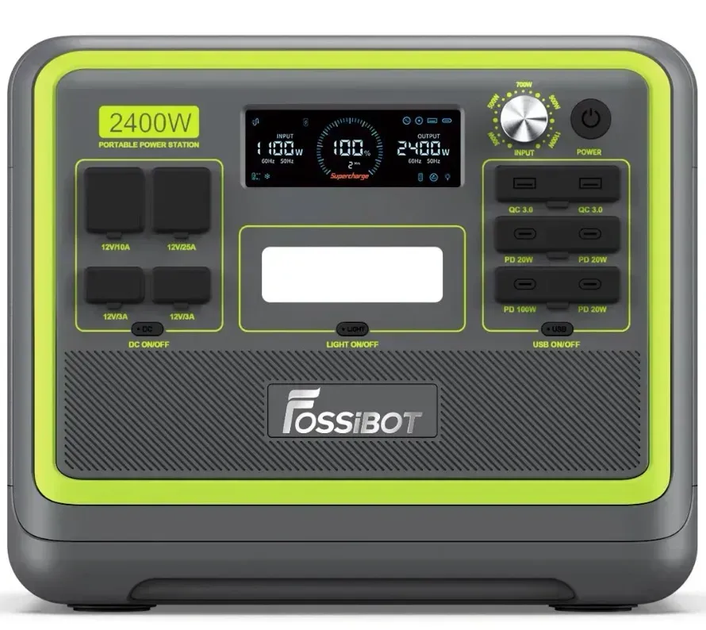Зарядна станція FOSSiBOT F2400 (2400 Вт, 2048 Вт·год), зелена - зображення 5