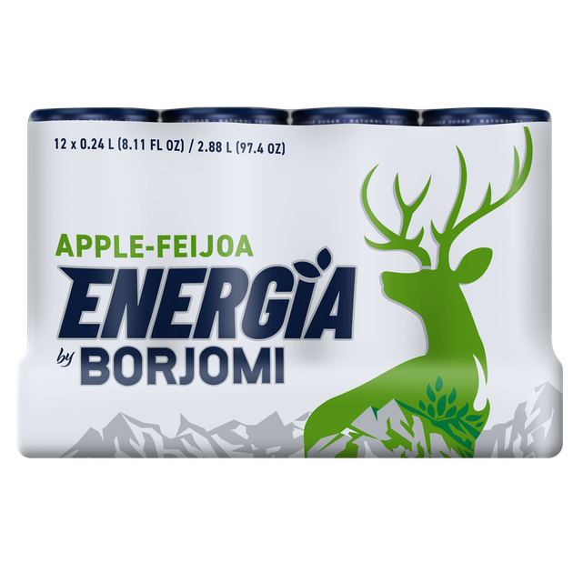 Упаковка напитка безалкогольного Borjomi Energia Сильногазированный Сокосодержащий со вкусом Яблока и Фейхоа 0.24 л х 12 шт (4860019003722) - изображение 7