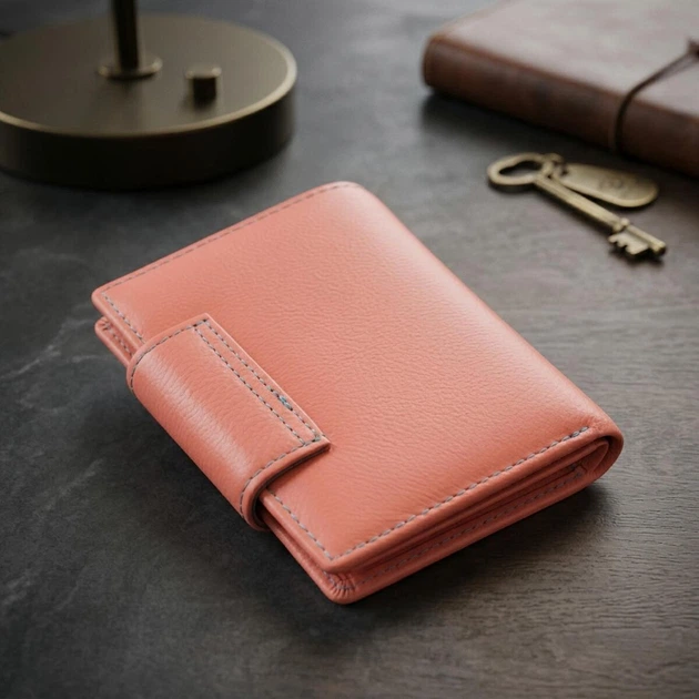 Гаманець ST Leather із натуральної шкіри оранжевого кольору з монетницею для жінок (bg194fash47) - зображення 3
