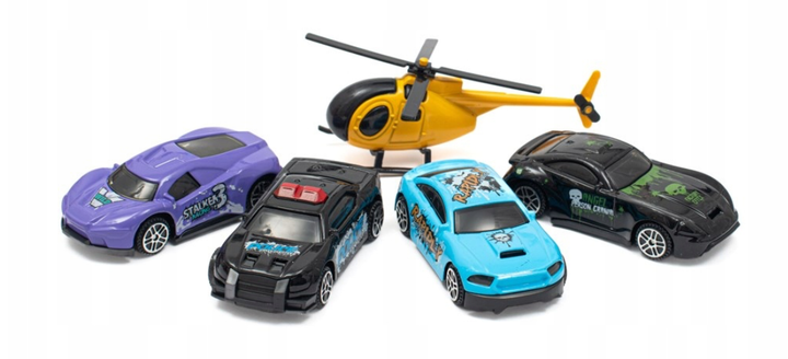 Wielopoziomowy parking Baby Mix dziecięcy garaż zabawkowy z windą stacją paliw helikopterem i 4 autkami (56455) (8596164151334) - obraz 3