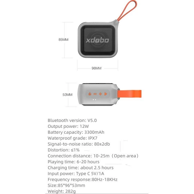 Портативна Bluetooth колонка Xdobo Prince 1995II Black - зображення 3