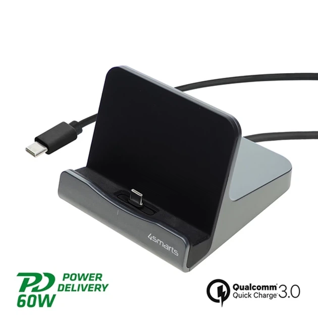 Док-станция 4smarts VoltDock USB-C 60W для планшетов Gunmetal (462261) - изображение 2