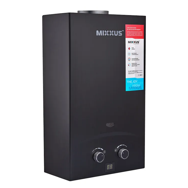 Газова колонка Mixxus Basic GWH-0210 17 кВт 10 л/хв димохідна, черная (WH0023) - зображення 2