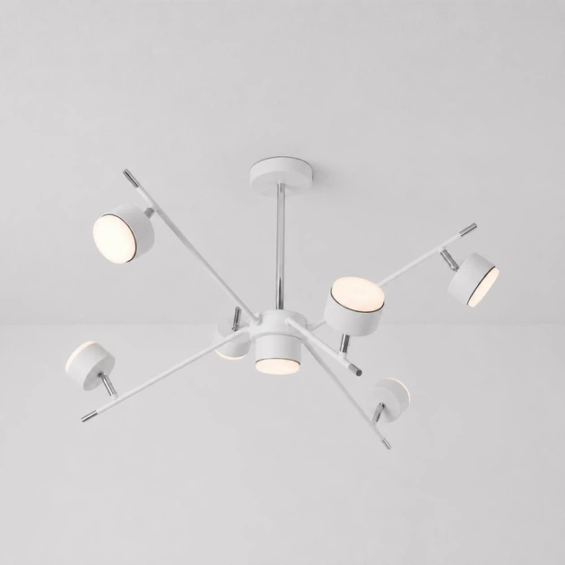 Люстра потолочная LUMINARIA MARY 7xGX53 WHITE/CHROME 220V IP20 - изображение 2