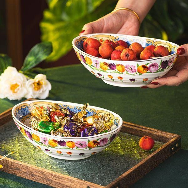Конфетница керамическая для хранения и подачи сладостей и вкусностей керамическая 20.7х14х6,8 см - изображение 3
