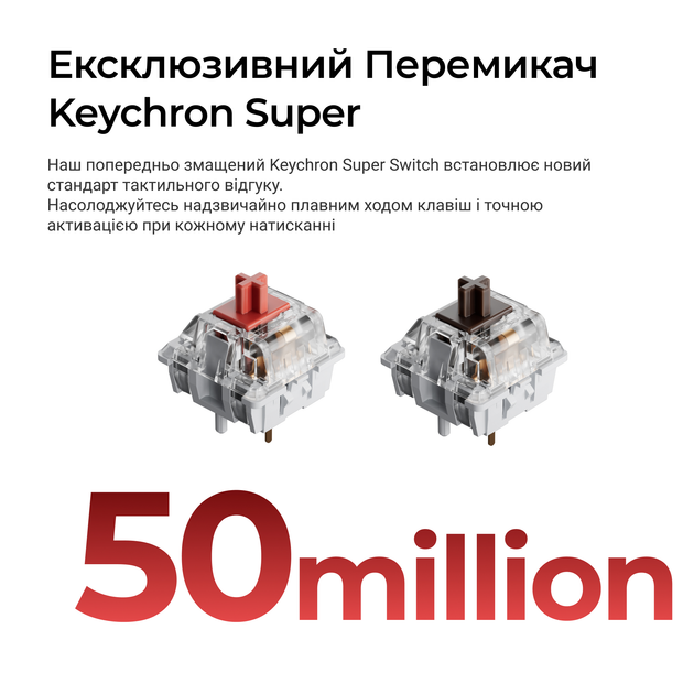 Клавіатура бездротова Keychron C3 Max Super Red Switch Black RGB (C3M-H1-UA) - изображение 6