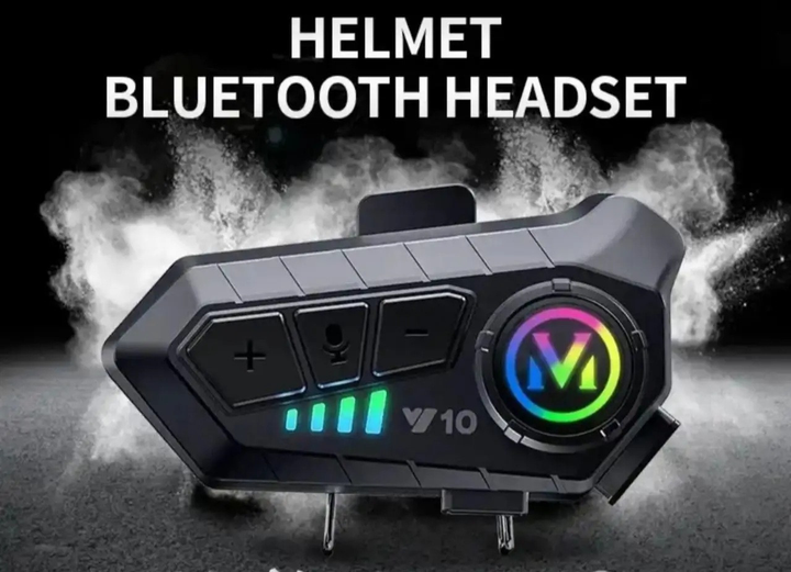 RGB Мотогарнитура для шлема Y10 Bluetooth 5.3 Водонепроницаемая беспроводная интерком-гарнитура с интеллектуальным шумоподавлением - Фото 3 RGB Мотогарнитура для шлема Y10 Bluetooth 5.3 Водонепроницаемая беспроводная интерком-гарнитура с интеллектуальным шумоподавлением - изображение 3