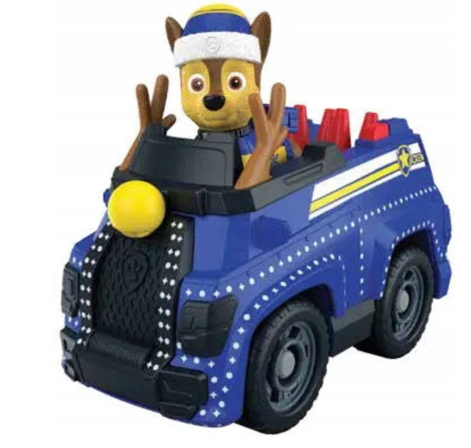Радіомобиль Spin Master Holiday Щенячий патруль с подвижной фигуркой (6074039) (681147083714) - изображение 2