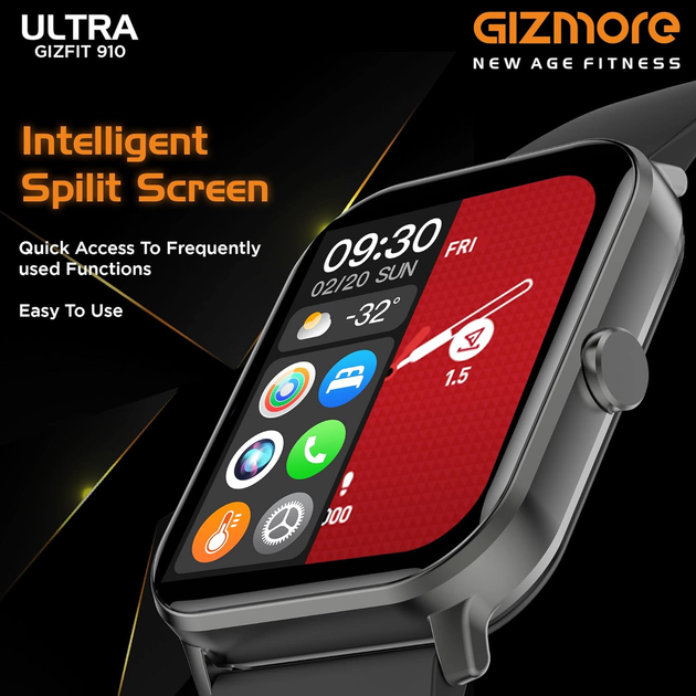 Умные часы GIZMORE GizFit 910 Ultra BT — Стиль, ИИ и полный контроль на вашем запястье - изображение 4