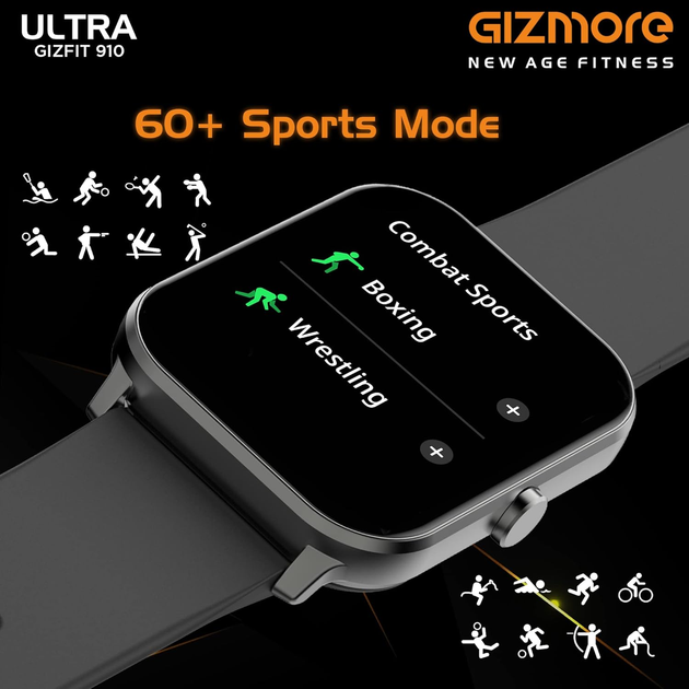 Умные часы GIZMORE GizFit 910 Ultra BT — Стиль, ИИ и полный контроль на вашем запястье - изображение 7