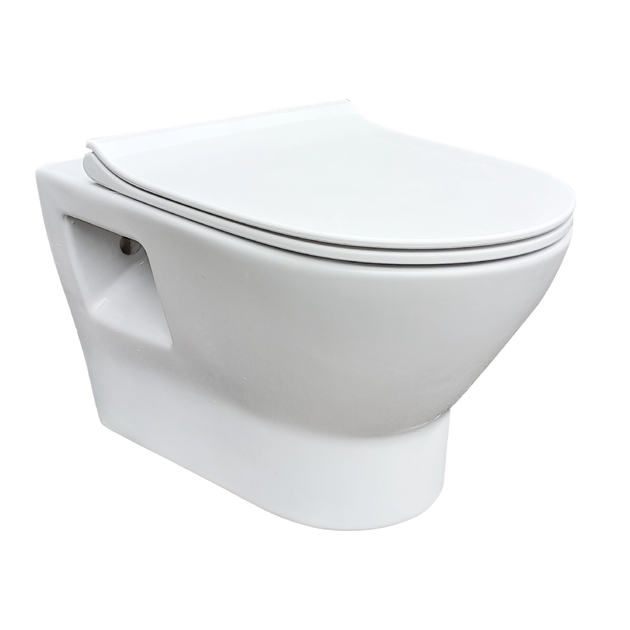 Набор инсталляция GEBERIT DUOFIX H112 с унитазом RJ FEEL Rimless, клавиша DELTA01 ROUND хром - изображение 3