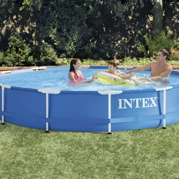 Каркасный бассейн Intex 28210 366х76 см. Metal Frame Pool Круглый бассейн 6503 л для дачи двора и семейного отдыха - изображение 10