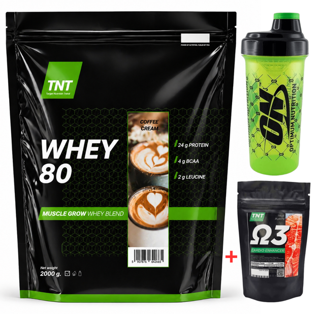 Протеин TNT Nutrition 2 кг + Шейкер + Омега-3 в подарок (Крем-кава) - Фото 1 Протеин TNT Nutrition 2 кг + Шейкер + Омега-3 в подарок (Крем-кава) - изображение 1