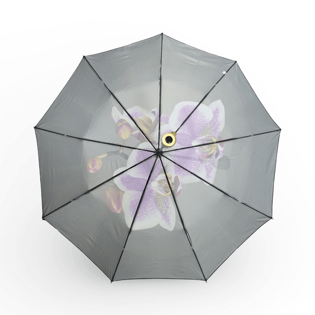 Жіноча парасоля-автомат Rain Flowers 9 спиць карбон подарункова упаковка R01070F6 - зображення 7