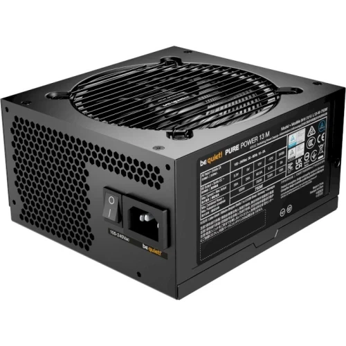 Блок живлення 750 Вт, be quiet! Pure Power 13 M, Black, модульный, 80+ Gold, Active PFC, 12 см, 2xMolex / 6xSATA / 1x16-pin / 4x6+2-pin / 1x4+4-pin + 1x8-pin / 1x24-pin, захист OCP/OVP/OPP/OTP/SCP/UVP/SIP (BP026EU) - изображение 2