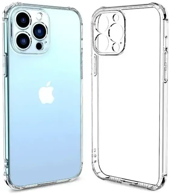 Чехол противоударный для iPhone 15 прозрачный силиконовый защита от ударов и царапин - изображение 3
