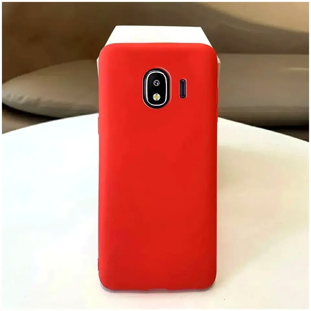 Чехол силиконовый для Samsung J2 2018 красный защита от ударов и царапин - изображение 4