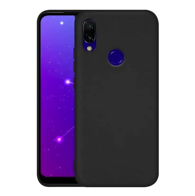 Чехол противоударный силиконовый для Xiaomi Redmi Note 7 черный защита от падений и ударов - изображение 3
