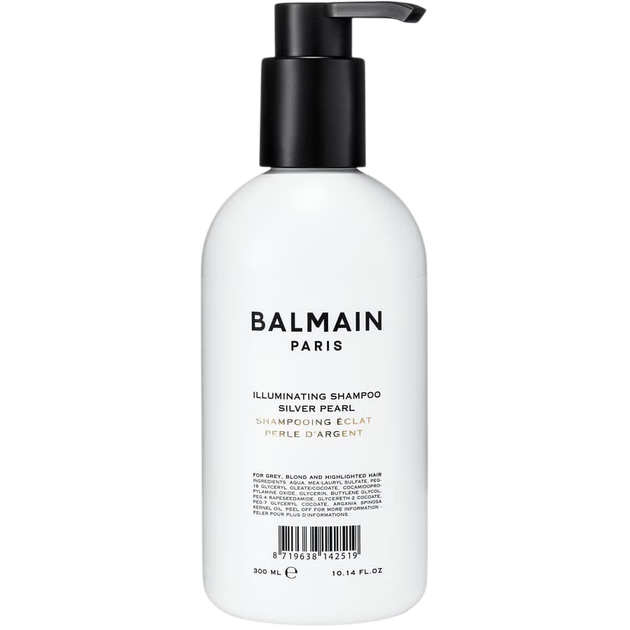 Шампунь Balmain Illuminating Silver Pearl для світлого і сивого волосся для коригування відтінку 300 мл (8721225811098) - Фото 2 Шампунь Balmain Illuminating Silver Pearl для світлого і сивого волосся для коригування відтінку 300 мл (8721225811098) - зображення 2