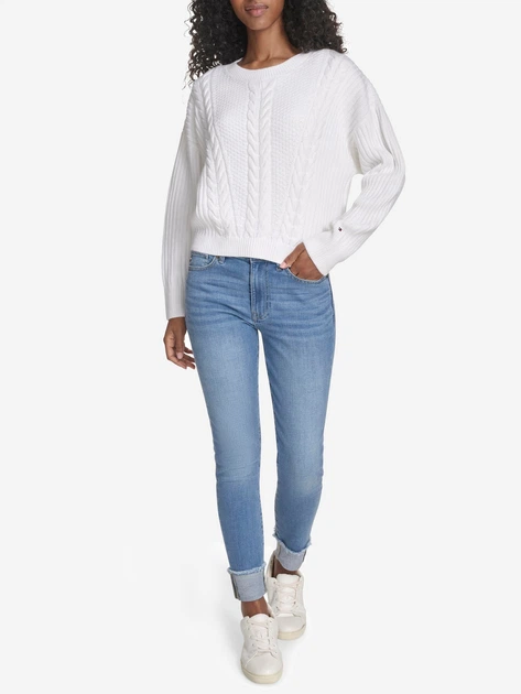 Джемпер женский Tommy Hilfiger 487524606 XS Белый (1159864658) - Фото 4 Джемпер женский Tommy Hilfiger 487524606 XS Белый (1159864658) - изображение 4