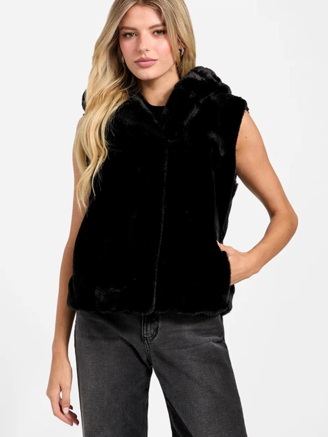 Теплый жилет короткий женский Guess 235856860 S Черный (1159865167) - Фото 1 Теплый жилет короткий женский Guess 235856860 S Черный (1159865167) - изображение 1