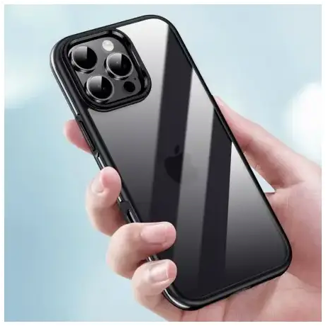 Чехол противоударный для iPhone 14 Pro Max черный силиконовый защита от падений и царапин - изображение 3