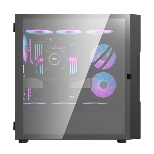 Корпус комп'ютерний Darkflash DK431 Glass + 4 вентилятори RGB Black (DK431) - зображення 2