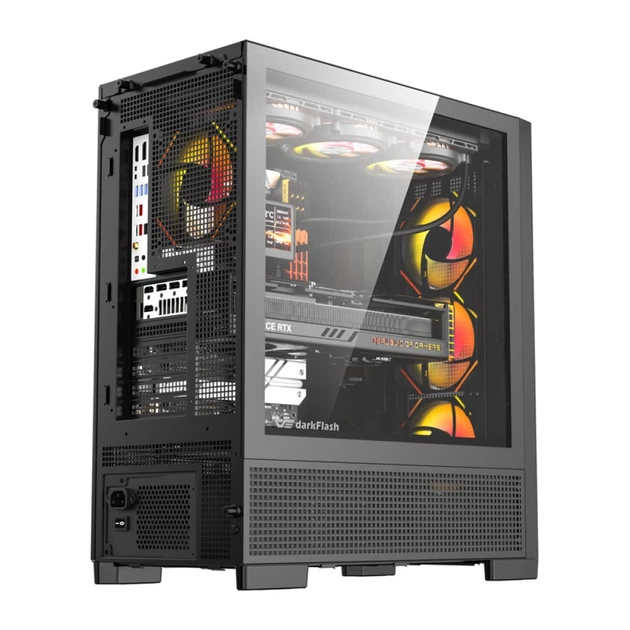 Корпус компьютерный Darkflash Airnova + 3 вентилятора Black (AIRNOVA BLK +3F) - изображение 2