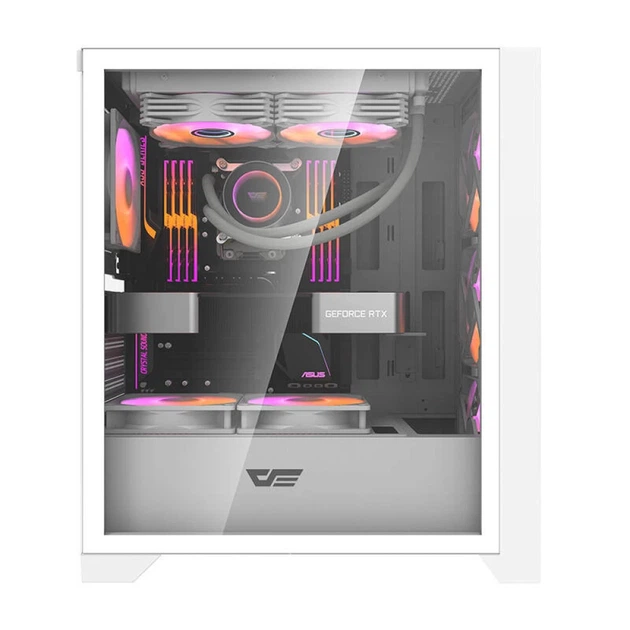 Корпус комп'ютерний Darkflash DRX70 Mesh + 4 вентилятори RGB White (DRX70 MESH WHITE) - зображення 3